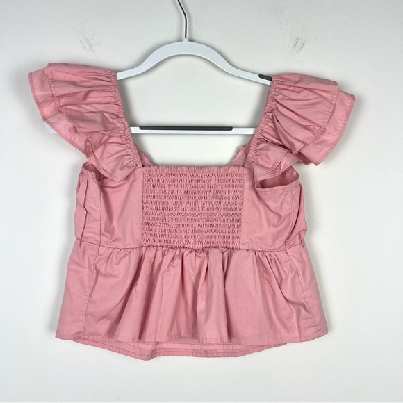 Abercrombie Pink Ruffle Babydoll Sleeveless Top - Picture 3 of 4